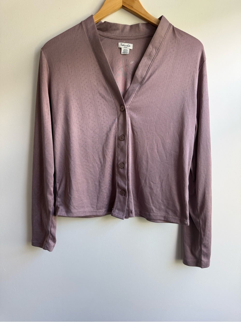 Splendid Mauve cardigan and tank